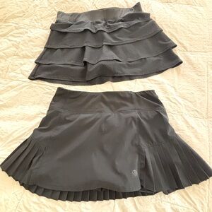 Two black fitness skirts